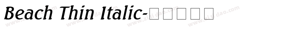 Beach Thin Italic字体转换